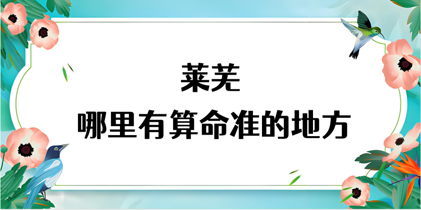 莱芜哪里有算命准的地方？莱芜算命很准的大师在哪里？