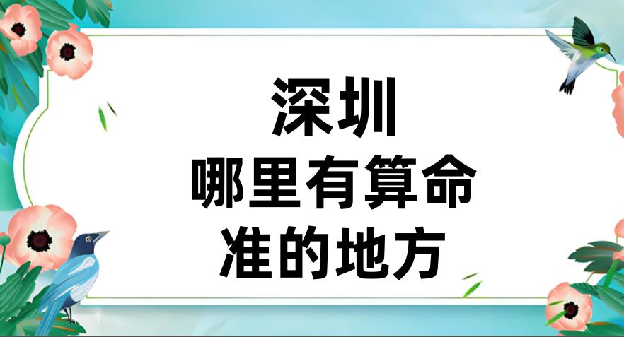 深圳哪里有算命准的地方？深圳算命一条街在哪里